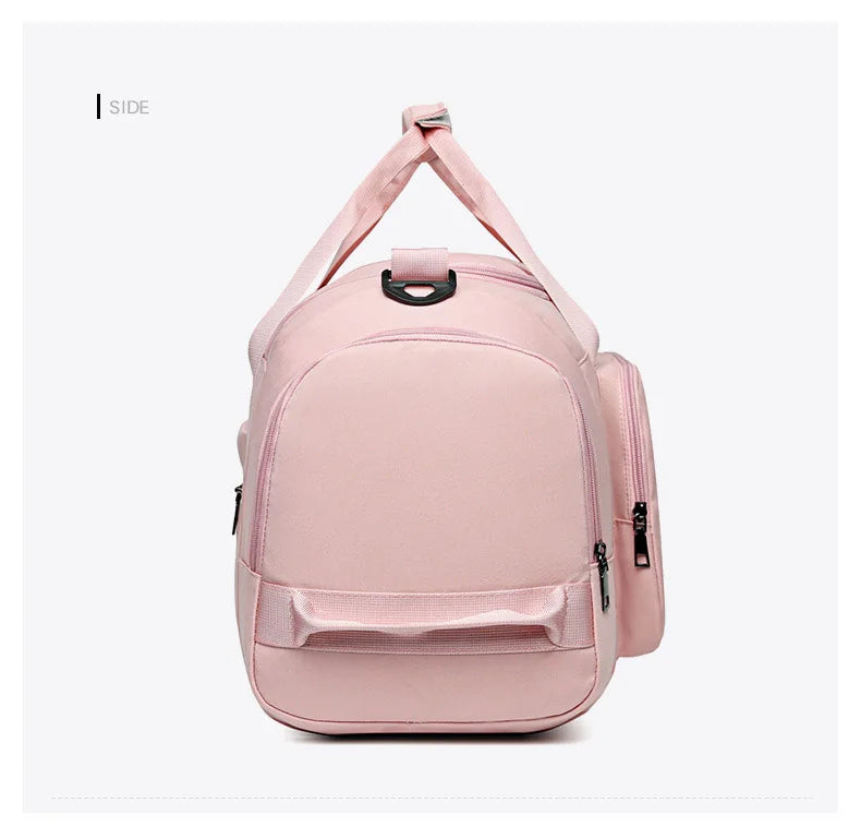 Nylon large capacity fitness bag with dry wet separation and shoe compartment - product image