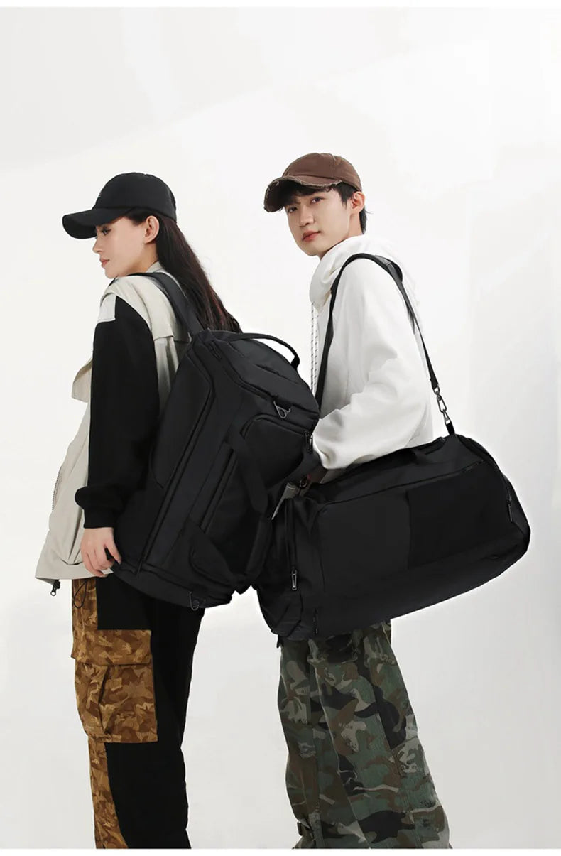 Nylon large capacity fitness bag with dry wet separation and shoes pocket - product image