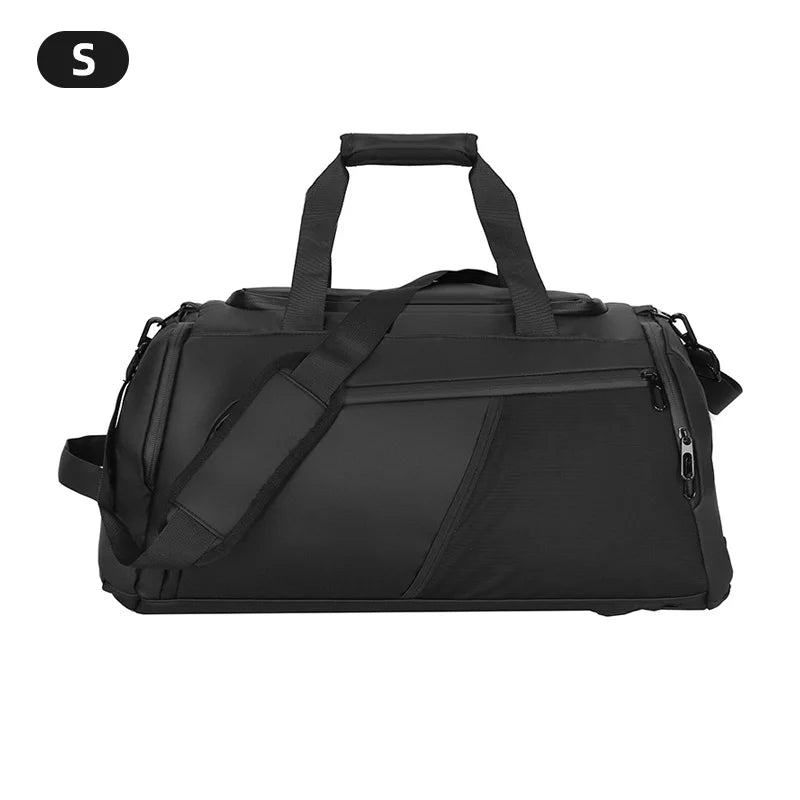 Nylon large capacity fitness bag with dry wet separation and shoes pocket - product image