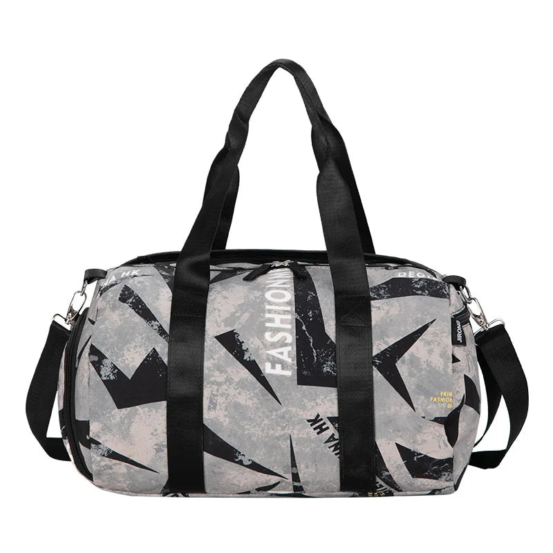 Nylon large capacity gym bag yoga mat holder dry wet separation multi-pocket - product image