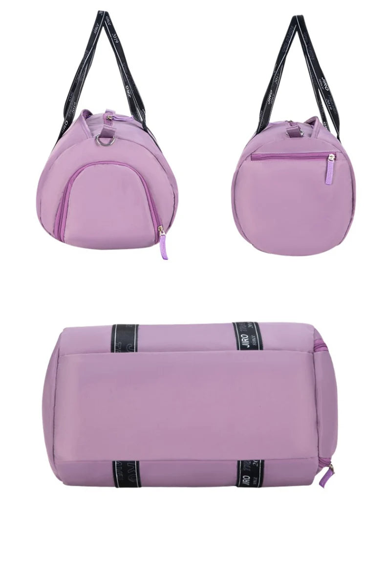 Nylon large capacity gym bag yoga mat holder dry wet separation multi-pocket - product image