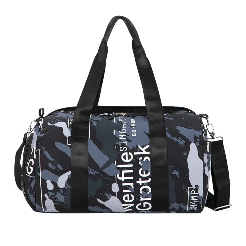 Nylon large capacity gym bag yoga mat holder dry wet separation multi-pocket - product image