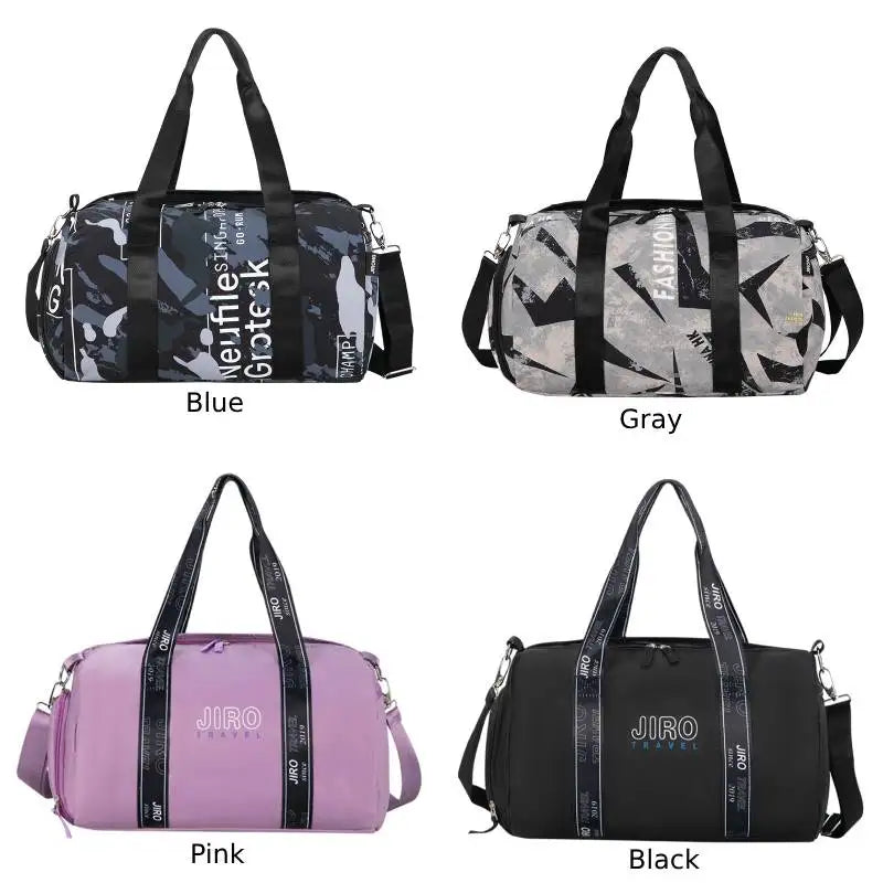 Nylon large capacity gym bag yoga mat holder dry wet separation multi-pocket - product image