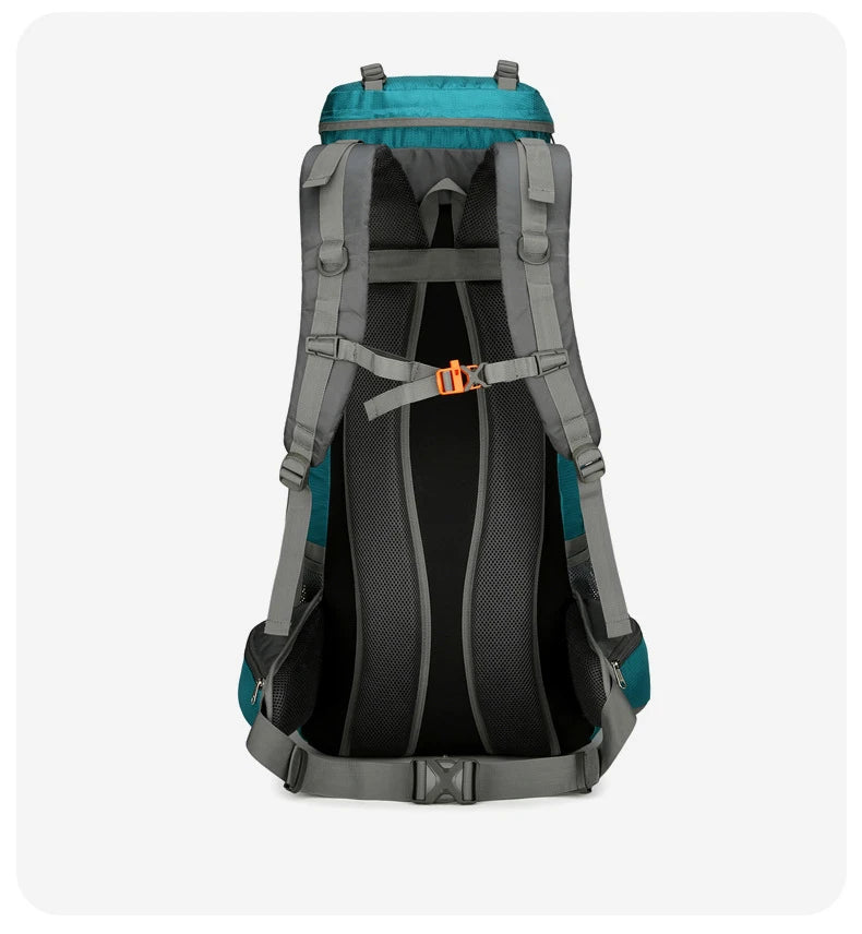 Nylon men's 75l camping backpack large capacity multi-pocket hiking rucksack - product image