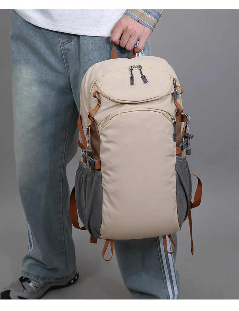 Nylon outdoor climbing backpack large storage multi-layer laptop slot - product image