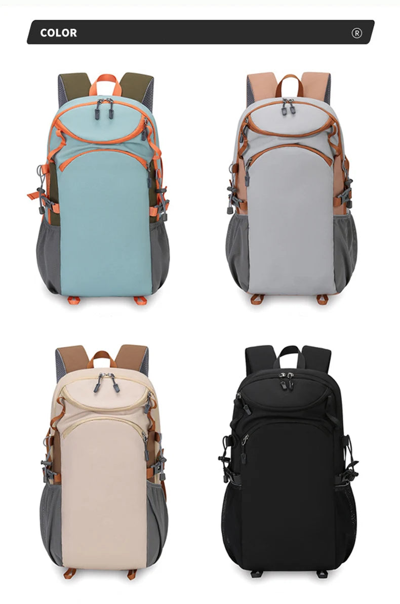 Nylon outdoor climbing backpack large storage multi-layer laptop slot - product image