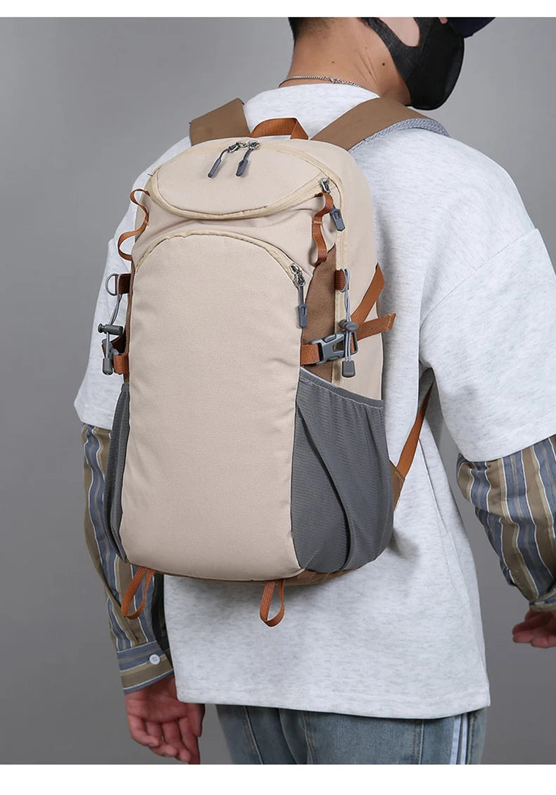 Nylon outdoor climbing backpack large storage multi-layer laptop slot - product image