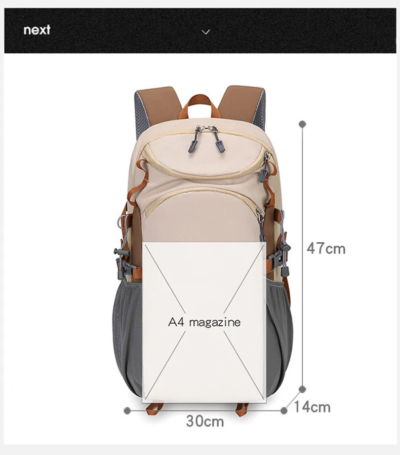 Nylon outdoor climbing backpack large storage multi-layer laptop slot - product image