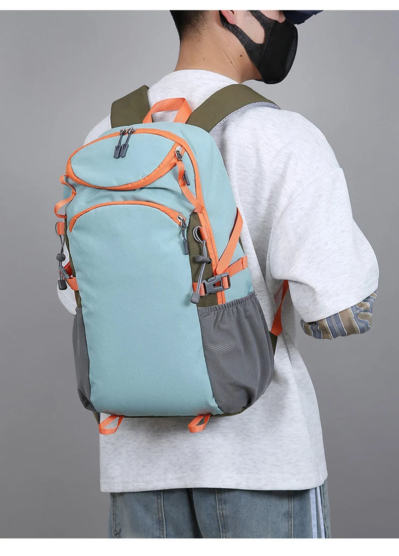 Nylon outdoor climbing backpack large storage multi-layer laptop slot - product image