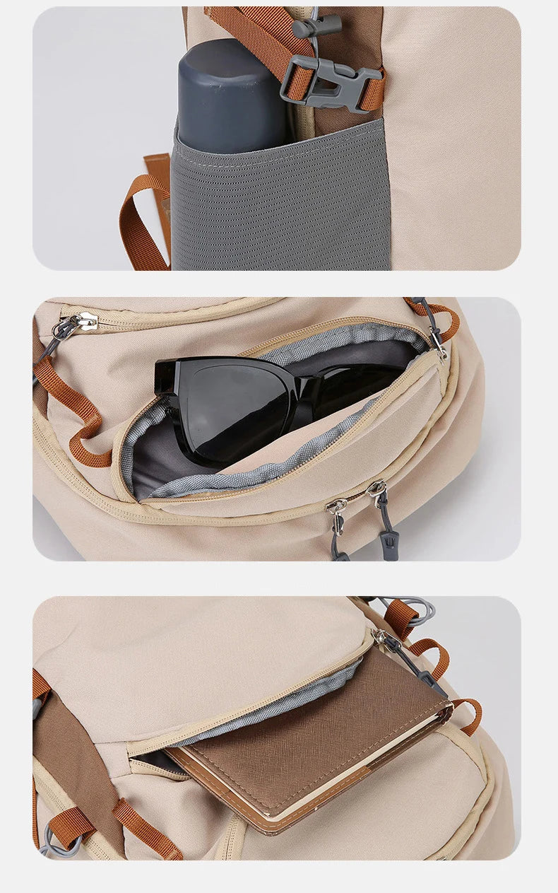 Nylon outdoor climbing backpack large storage multi-layer laptop slot - product image