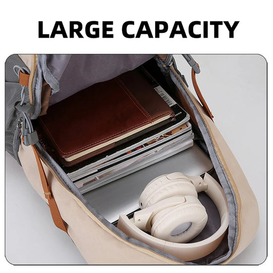 Nylon outdoor climbing backpack large storage multi-layer laptop slot - product image