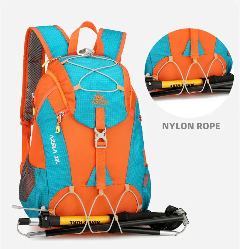 Nylon outdoor climbing backpack large storage multi-pocket lightweight design - product image
