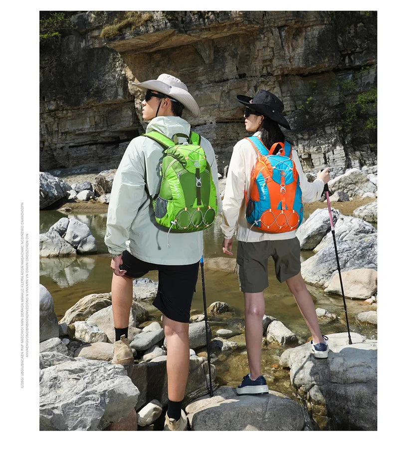 Nylon outdoor climbing backpack large storage multi-pocket lightweight design - product image