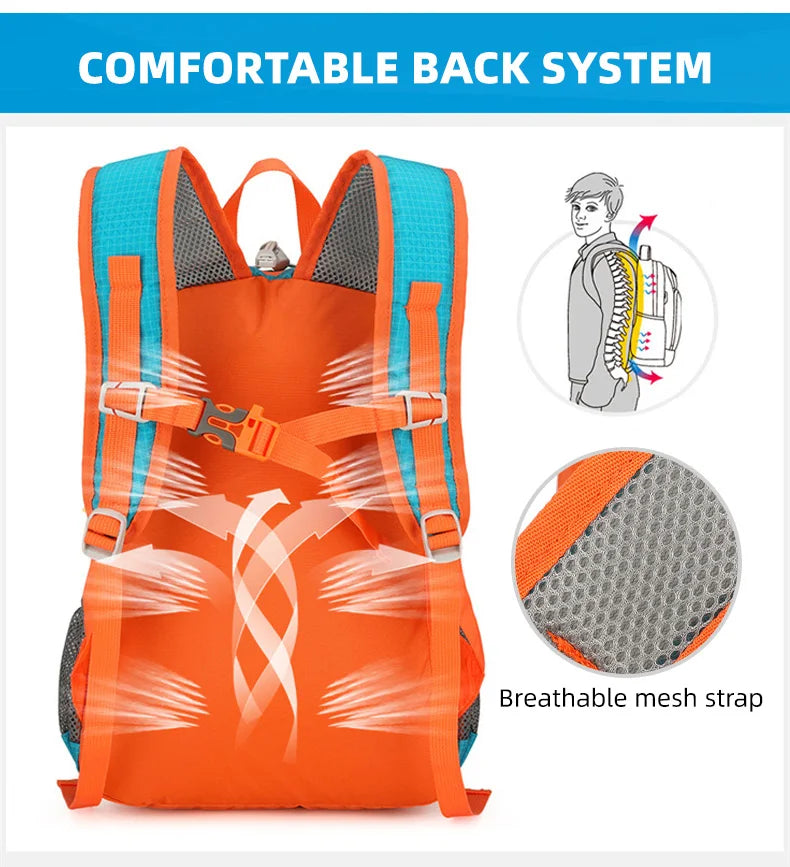 Nylon outdoor climbing backpack large storage multi-pocket lightweight design - product image