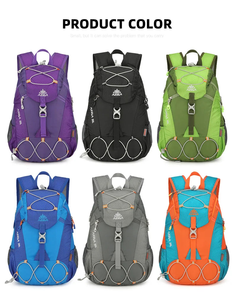 Nylon outdoor climbing backpack large storage multi-pocket lightweight design - product image