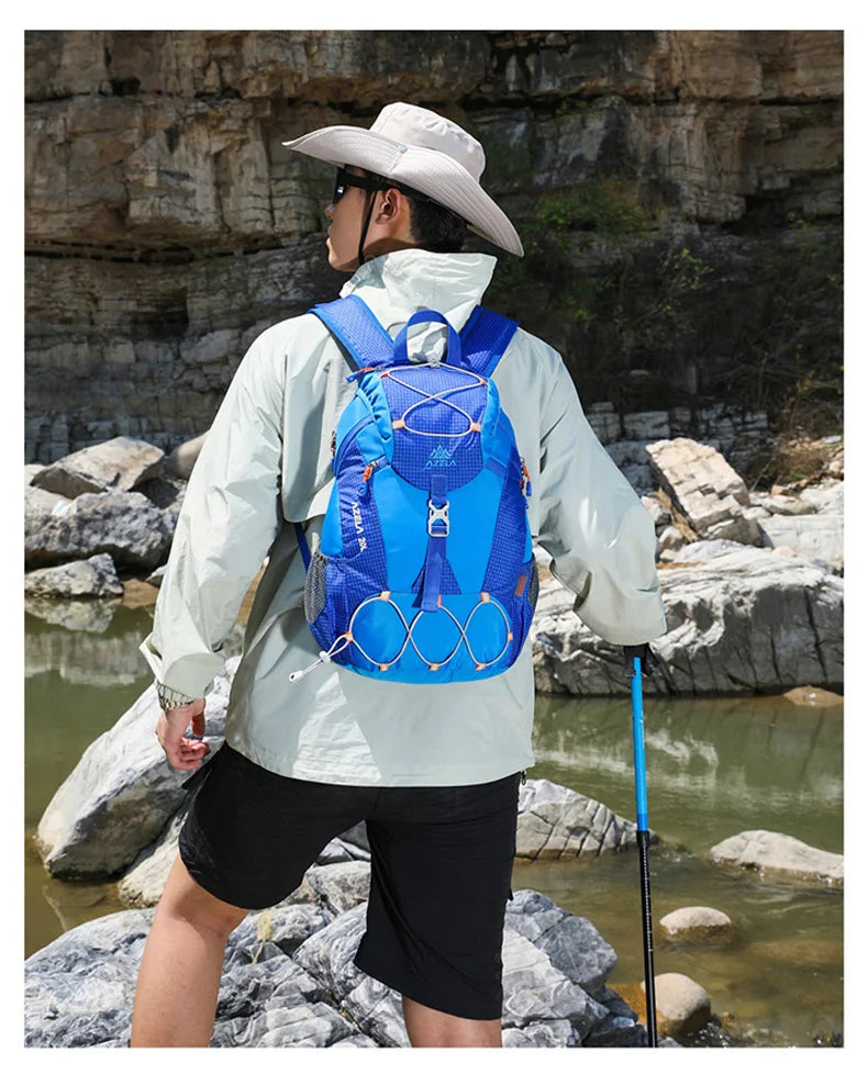 Nylon outdoor climbing backpack large storage multi-pocket lightweight design - product image