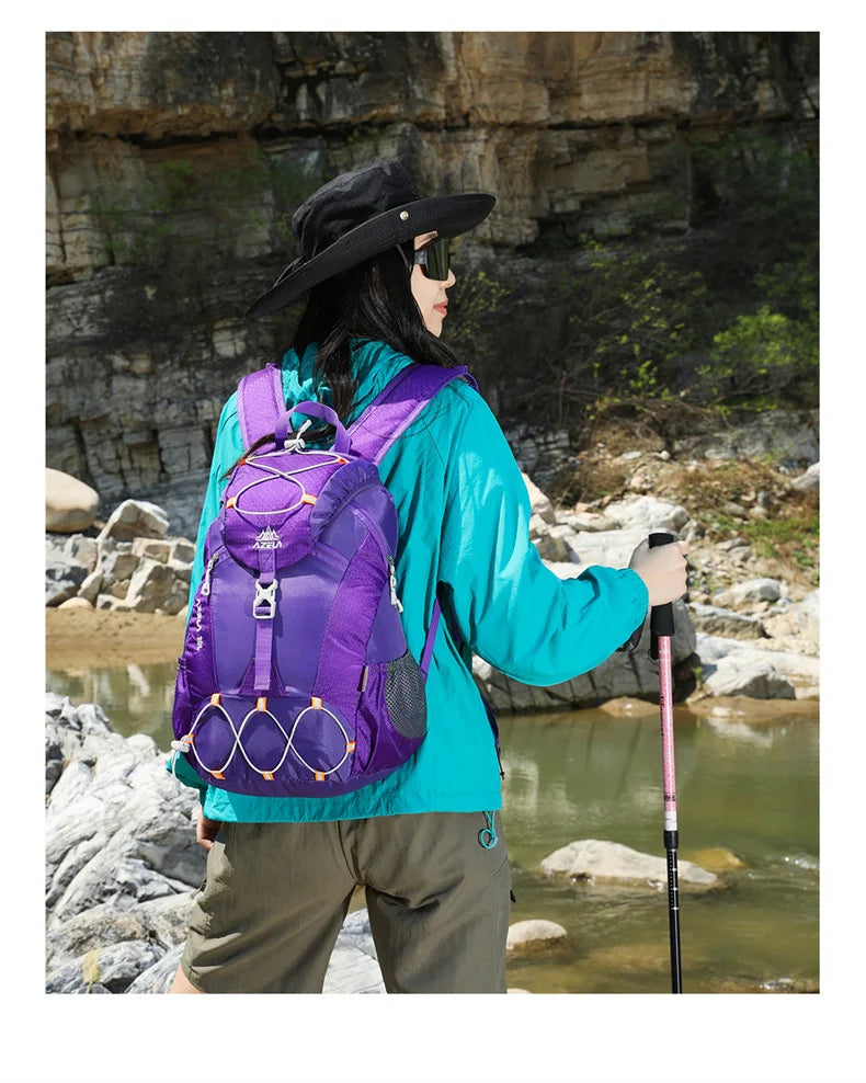 Nylon outdoor climbing backpack large storage multi-pocket lightweight design - product image