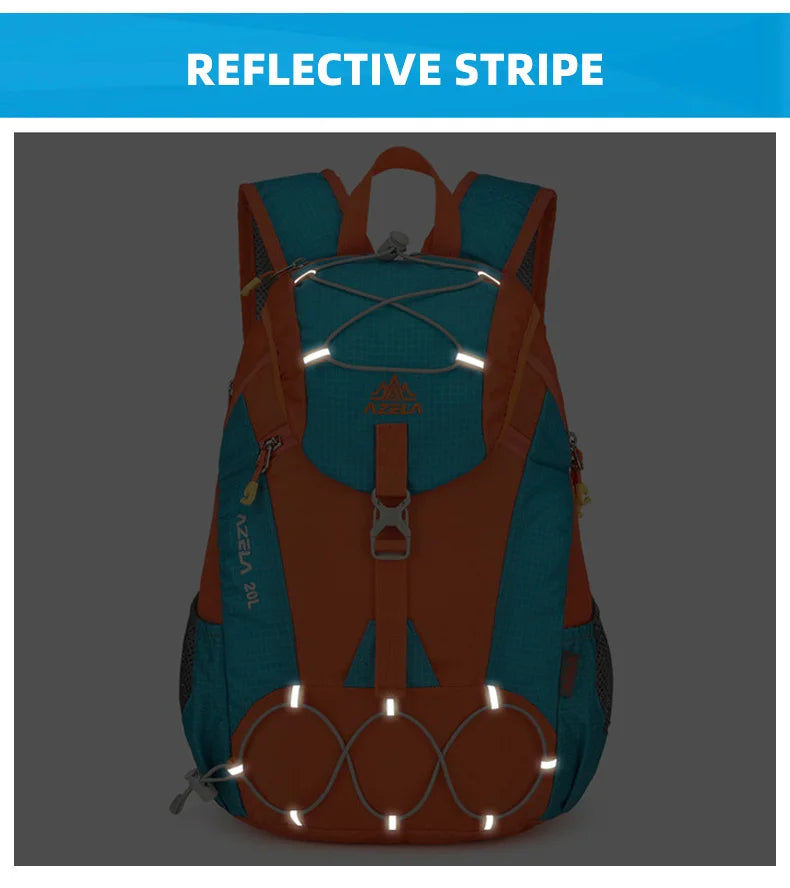 Nylon outdoor climbing backpack large storage multi-pocket lightweight design - product image