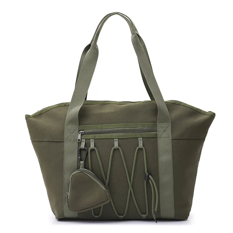 Nylon outdoor gym fitness duffel bag with dry wet separation and shoulder strap - product image