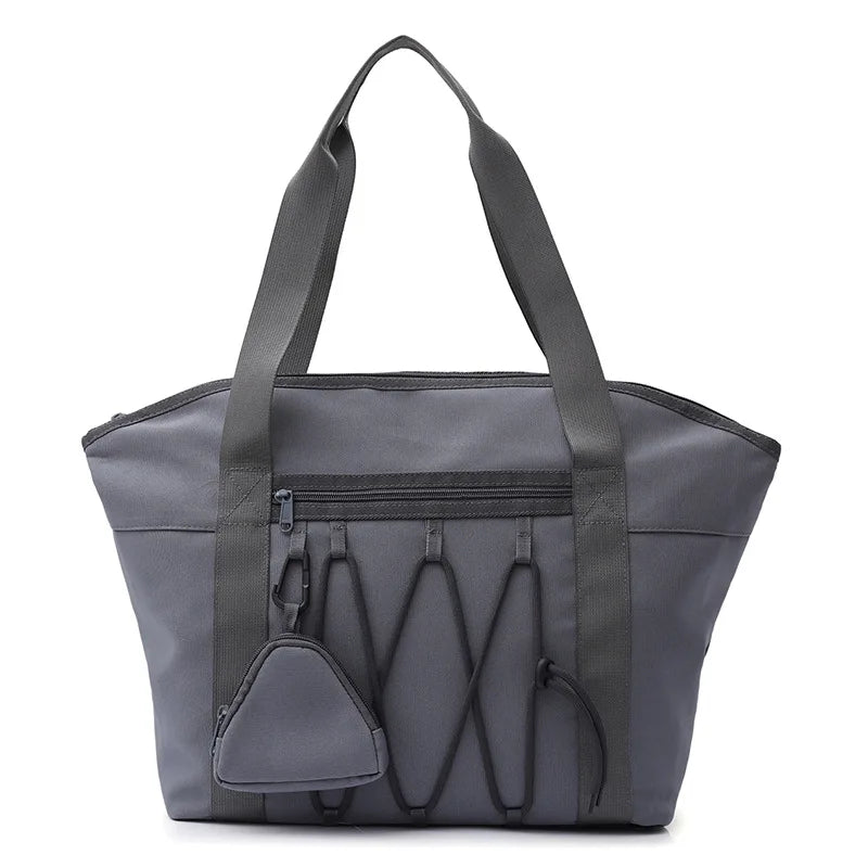 Nylon outdoor gym fitness duffel bag with dry wet separation and shoulder strap - product image