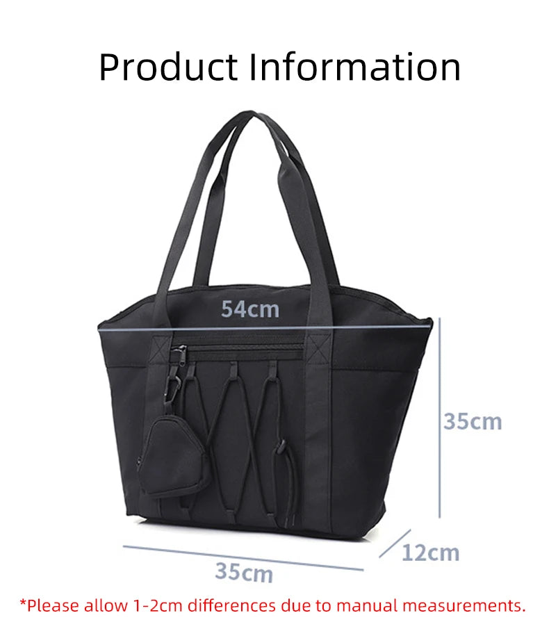 Nylon outdoor gym fitness duffel bag with dry wet separation and shoulder strap - product image