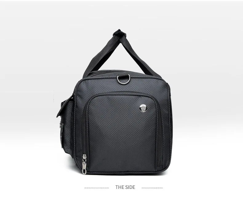 Nylon outdoor travel fitness bag with shoe pocket and multiple sizes - product image