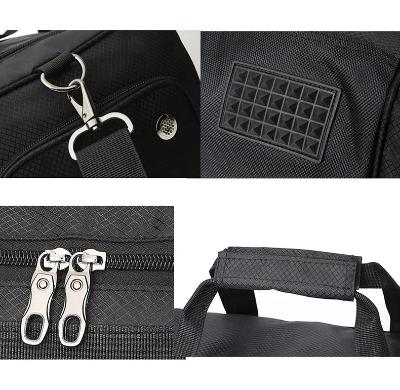 Nylon outdoor travel fitness bag with shoe pocket and multiple sizes - product image