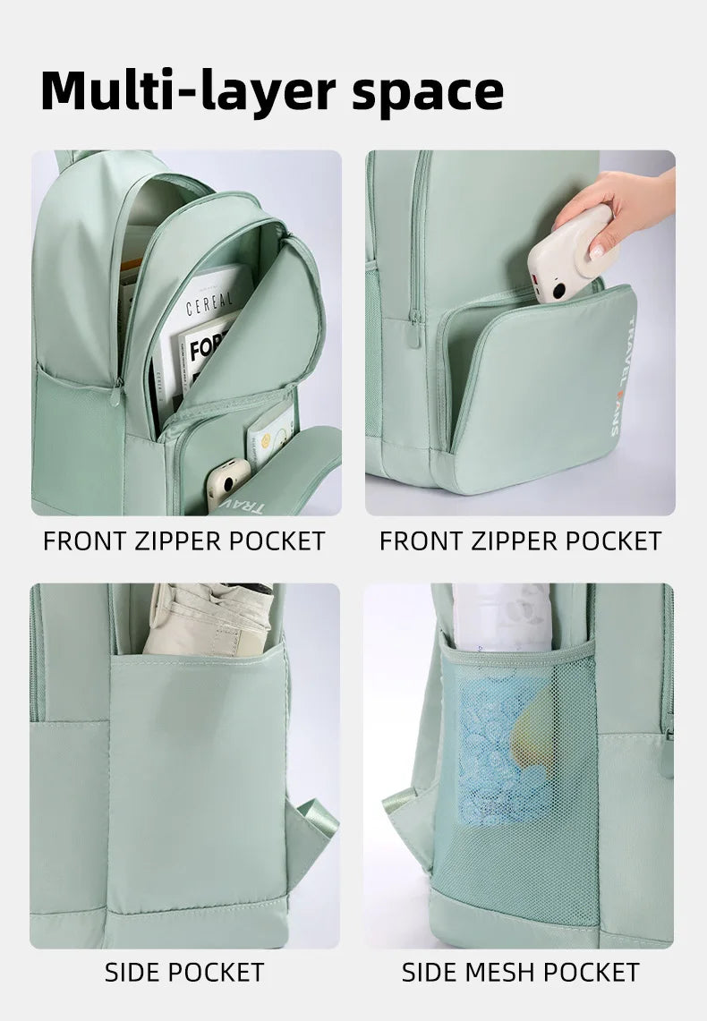 Nylon outdoor waterproof hiking backpack large capacity multi-pocket - product image