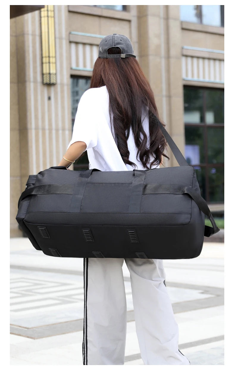 Nylon oversized mountaineering backpack with multiple compartments - product image