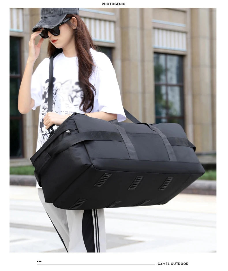 Nylon oversized mountaineering backpack with multiple compartments - product image
