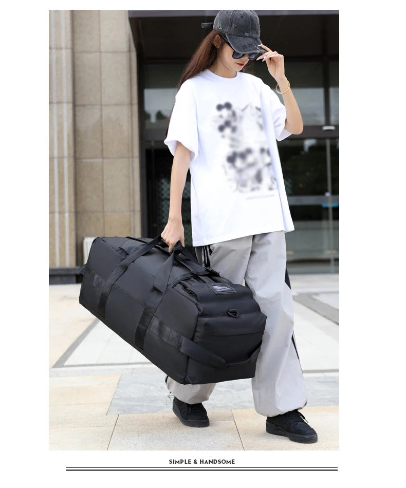 Nylon oversized mountaineering backpack with multiple compartments - product image