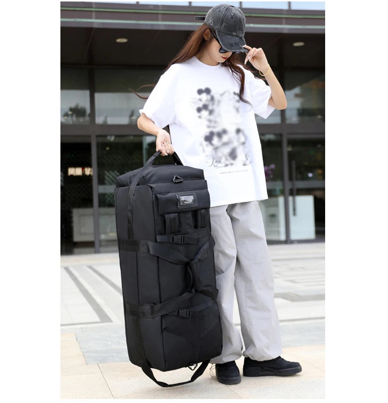 Nylon oversized mountaineering backpack with multiple compartments - product image