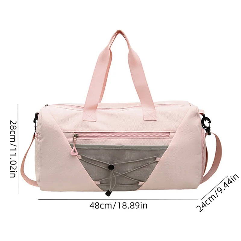 Nylon sports duffel bag with wet dry separation and independent shoe compartment - product image