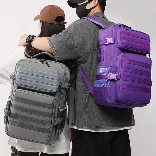 Nylon tactical camping backpack adjustable straps molle system large capacity - product image