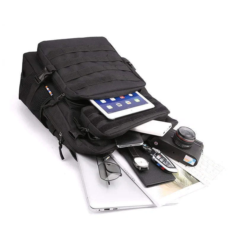 Nylon tactical camping backpack molle system adjustable straps men's - product image