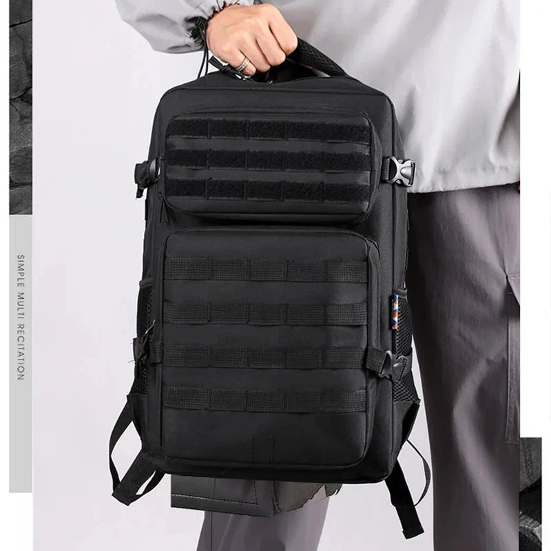 Nylon tactical camping backpack molle system adjustable straps men's - product image