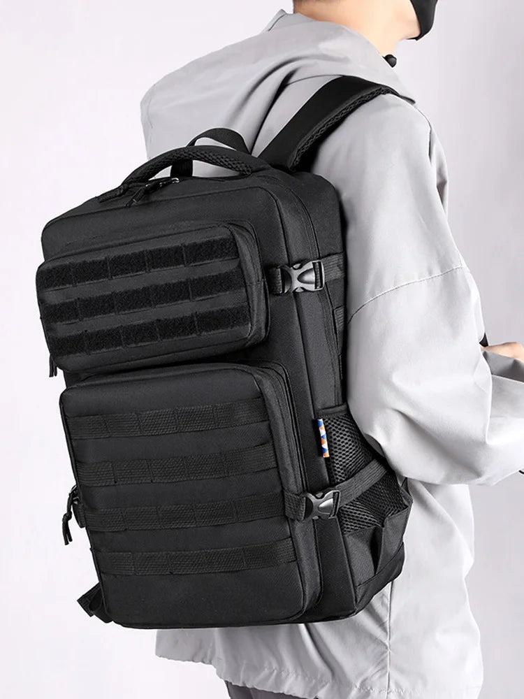 Nylon tactical camping backpack molle system adjustable straps men's - product image