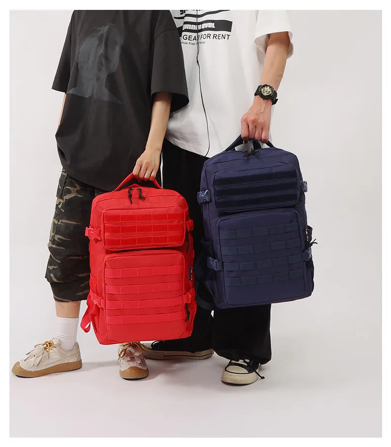 Nylon tactical camping backpack molle system adjustable straps men's - product image
