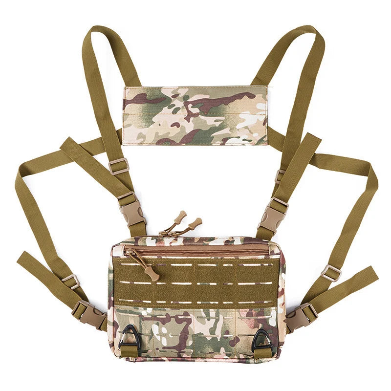 Nylon tactical laser style chest bag with adjustable straps - product image