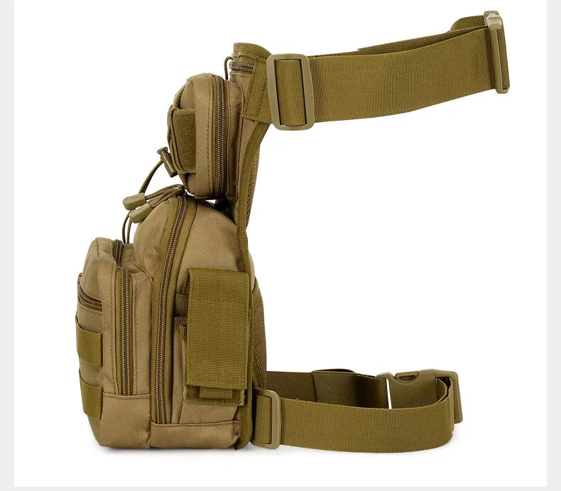 Nylon tactical leg bag waist utility belt with molle system - product image