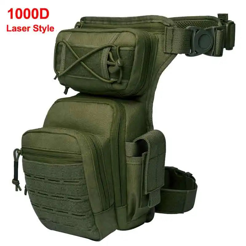 Nylon tactical leg bag waist utility belt with molle system - product image