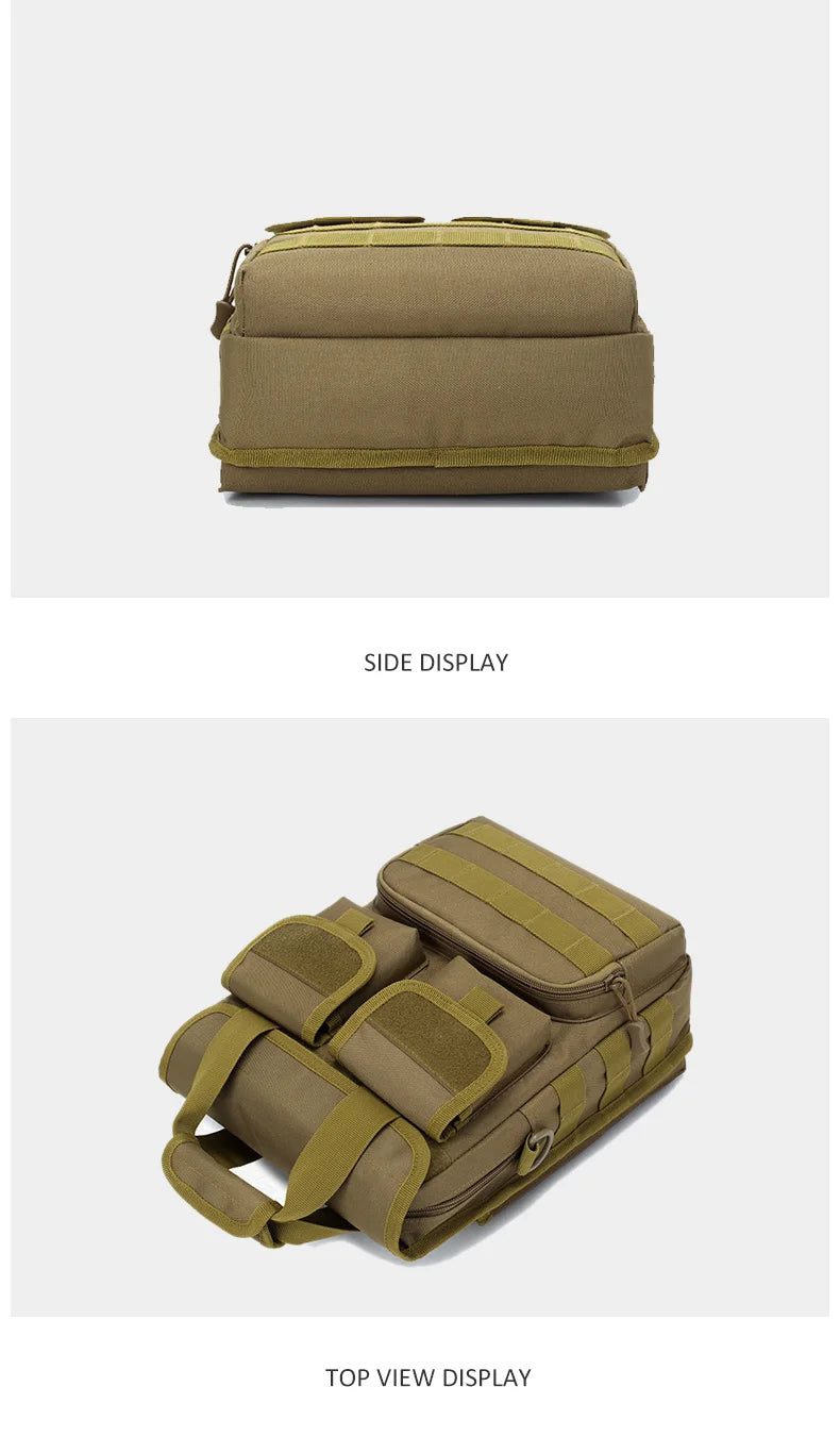 Nylon tactical messenger waterproof crossbody shoulder bag for men - product image
