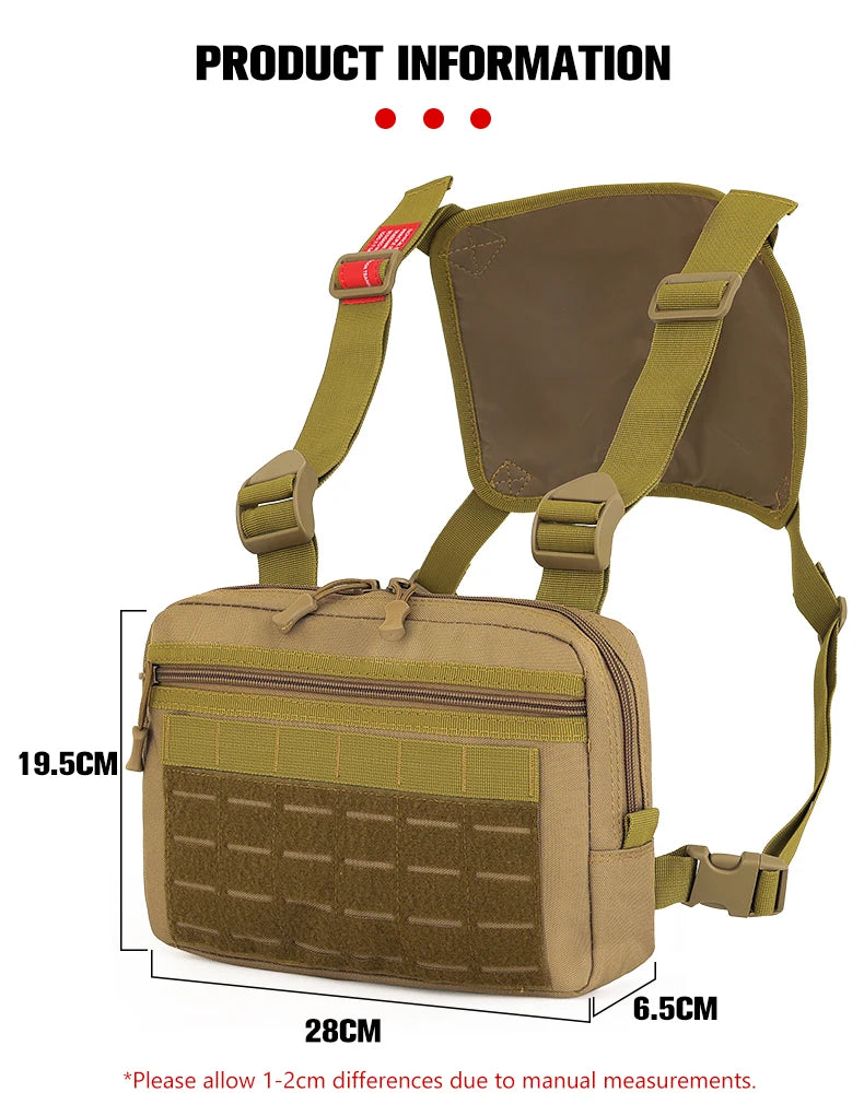 Nylon tactical vest bag men's micro outdoor sports chest bag - product image