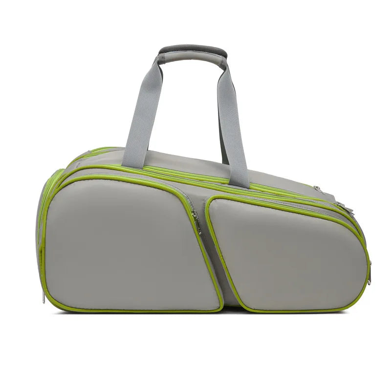 Nylon tennis badminton racket backpack with shoe compartment and multi pockets - product image