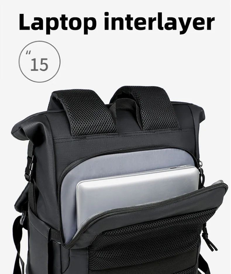 Nylon travel climbing backpack large capacity multi-layer laptop slots - product image