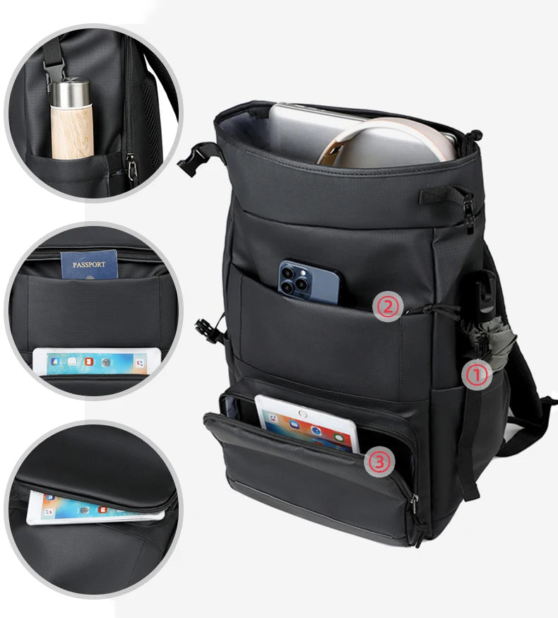 Nylon travel climbing backpack large capacity multi-layer laptop slots - product image