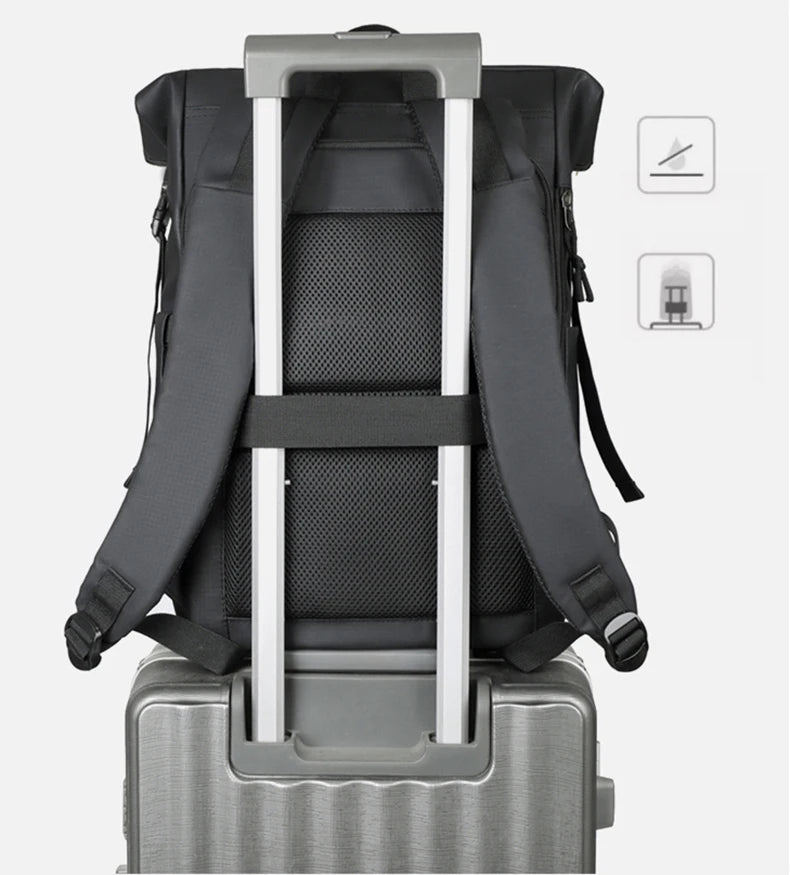 Nylon travel climbing backpack large capacity multi-layer laptop slots - product image