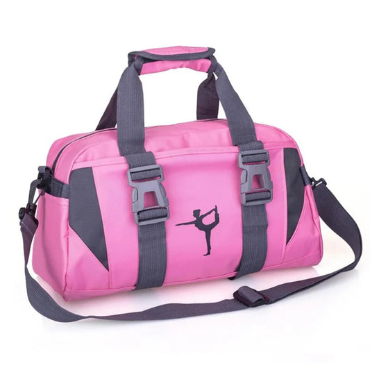 Nylon yoga mat bag with wet dry separation and shoe pocket - product image