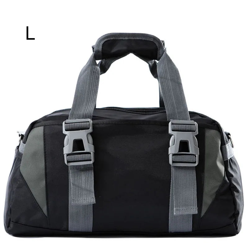 Nylon yoga mat bag with wet dry separation and shoe pocket - product image