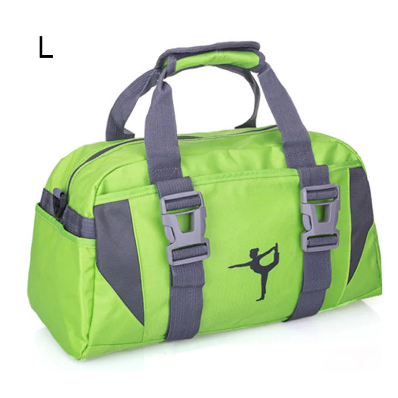 Nylon yoga mat bag with wet dry separation and shoe pocket - product image
